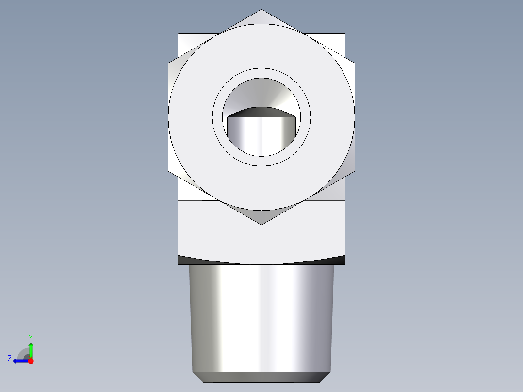 卡套式工业通用硬管接头EO_Male_stud_elbow_WE10LMCF右视图