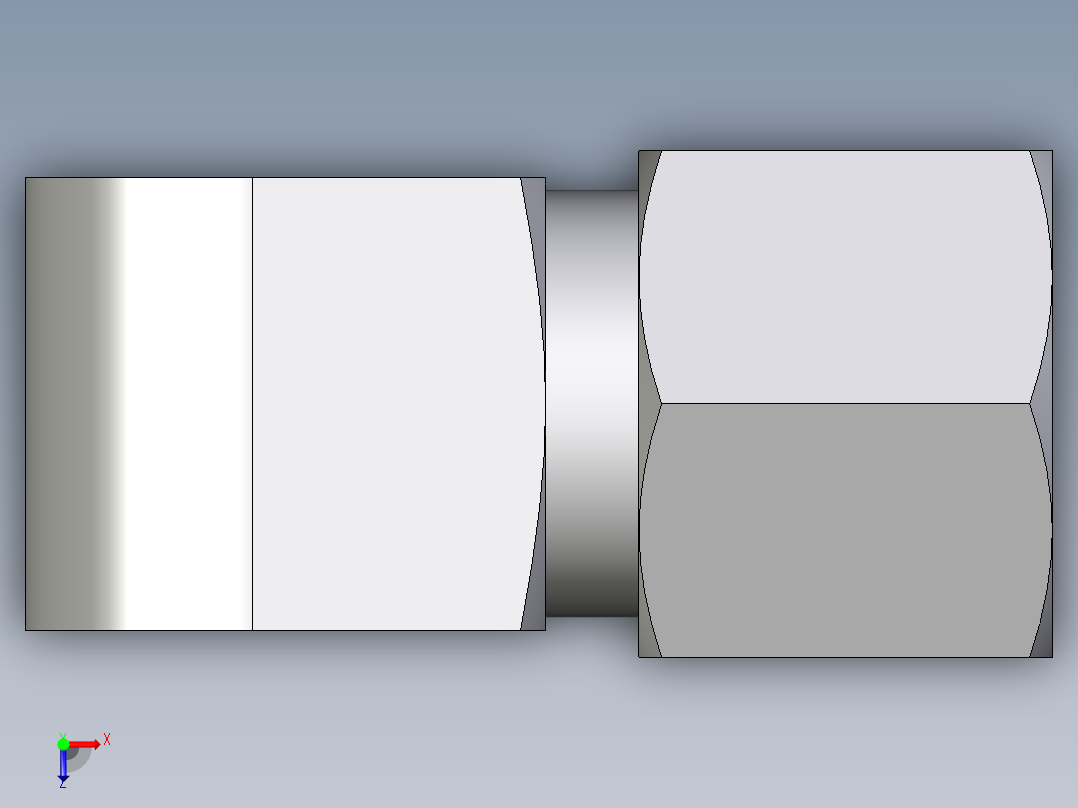 卡套式工业通用硬管接头EO_Male_stud_elbow_WE10LMCF俯视图