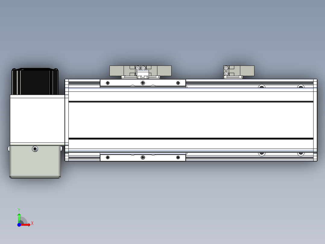 同步带滑台-半封闭B10H-L45-S100-LD-P40-D3前视图