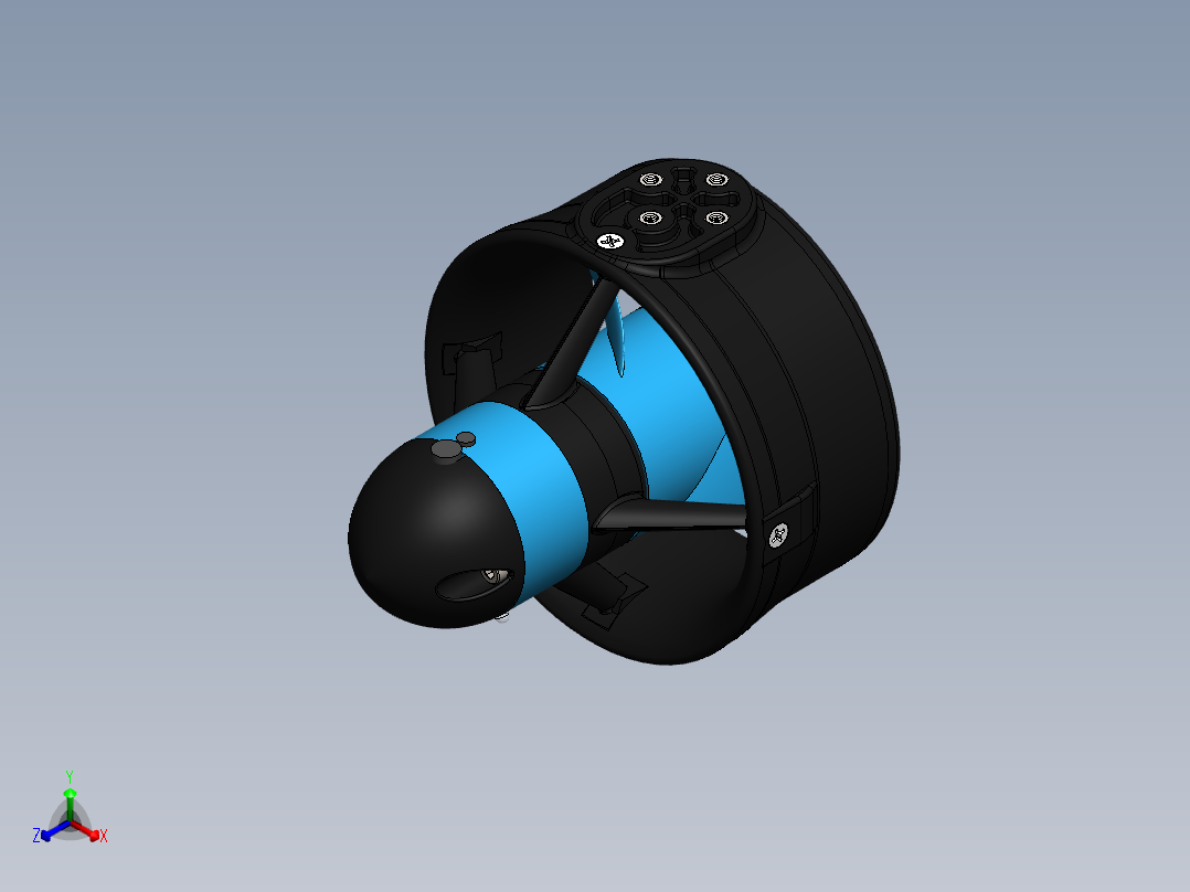 T200水下推进器正等轴测图