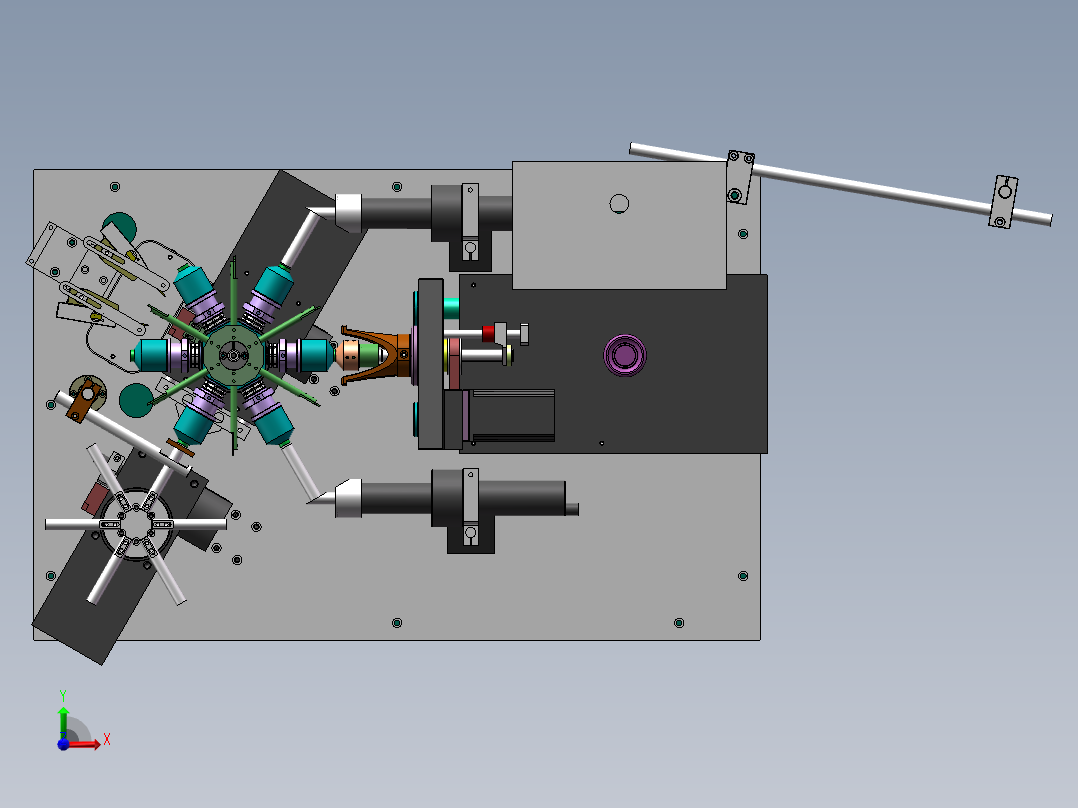 全自动音圈绕线机（带工程图） 机械设计3D模型前视图