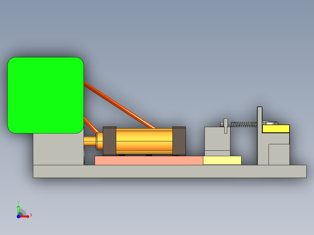汽车电动尾门拉线预紧与力值检测装置3D+说明前视图