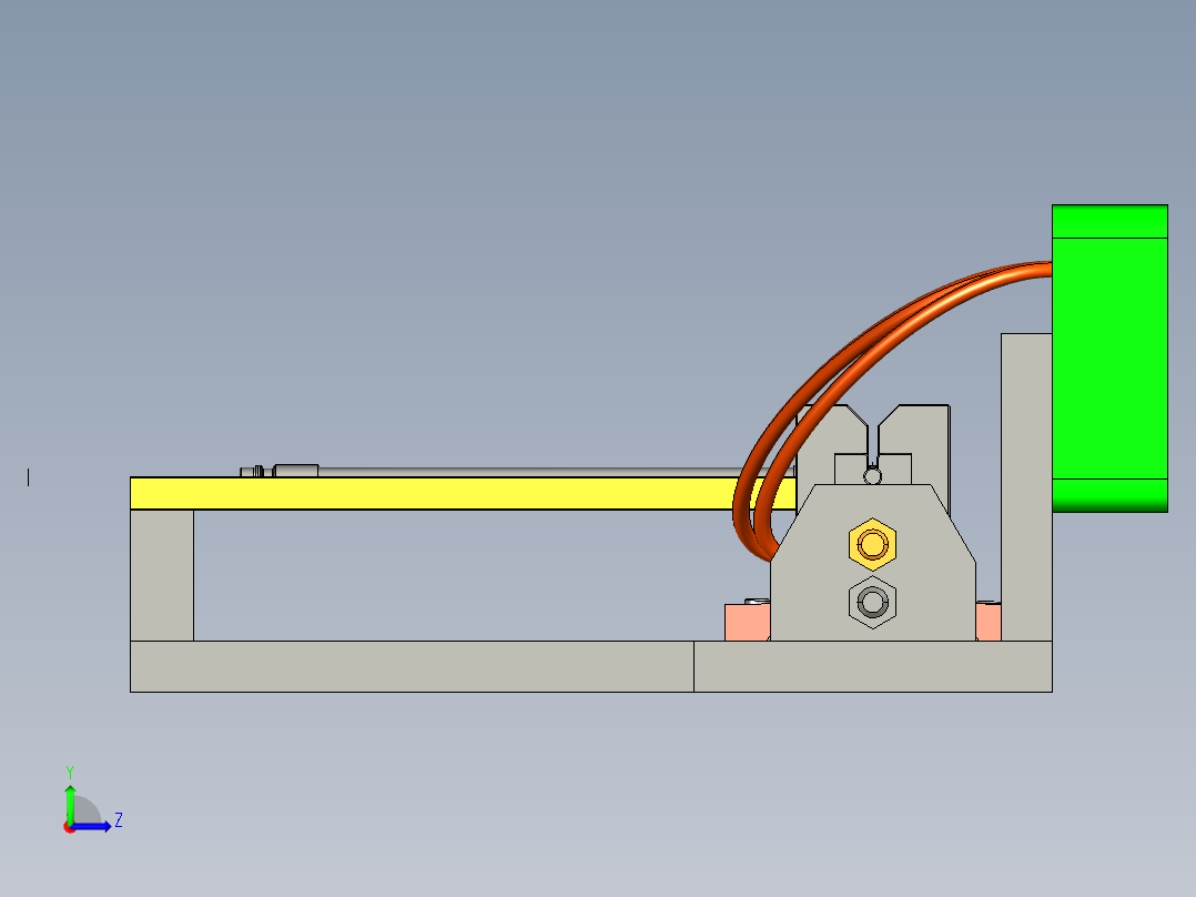 汽车电动尾门拉线预紧与力值检测装置3D+说明左视图