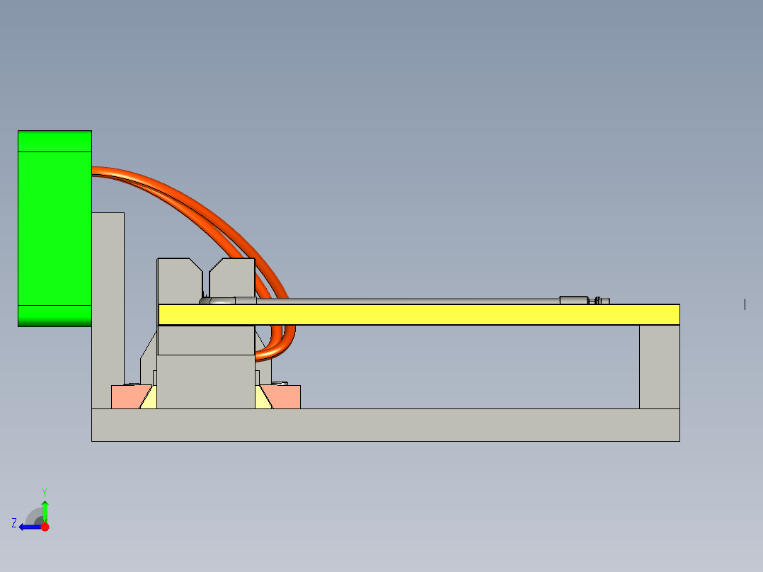 汽车电动尾门拉线预紧与力值检测装置3D+说明右视图