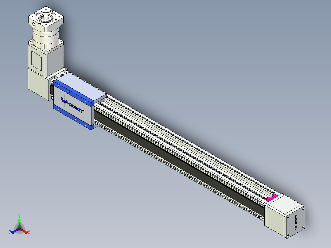 威洛博LB.GB同步带传动--欧规系列GB8-L192-S800-BR-P75-K正等轴测图