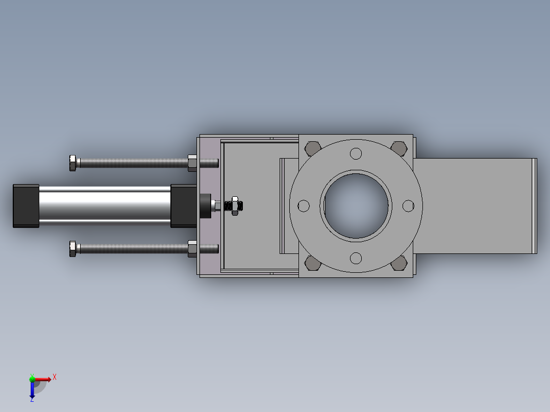 供丸闸门三维SW模型=1116436==30俯视图