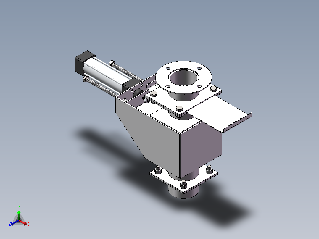 供丸闸门三维SW模型=1116436==30正等轴测图