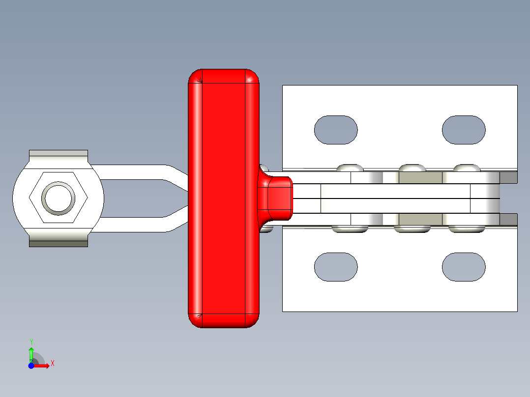 垂直式夾鉗SSP(A)-3D多系列多零件图纸模型前视图