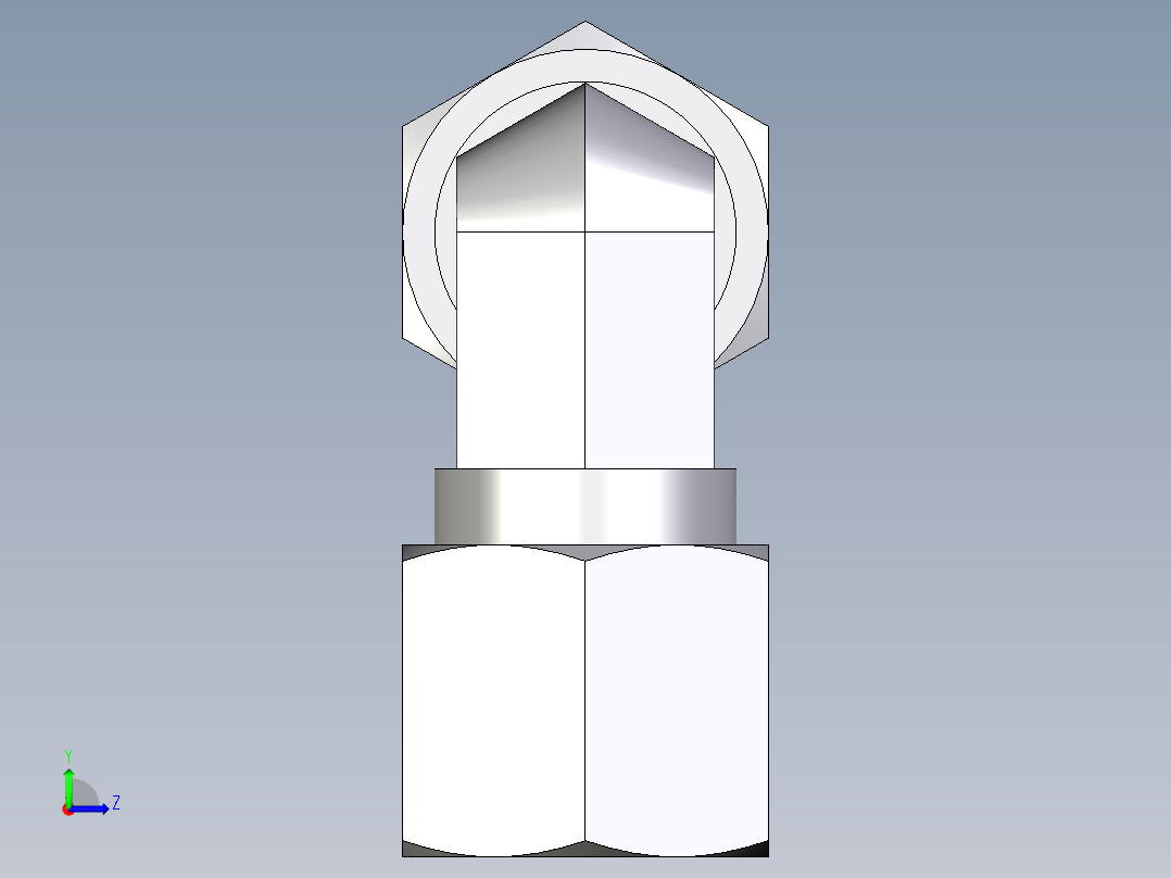 卡套式工业通用硬管接头EO_Union_elbow_W08L71左视图