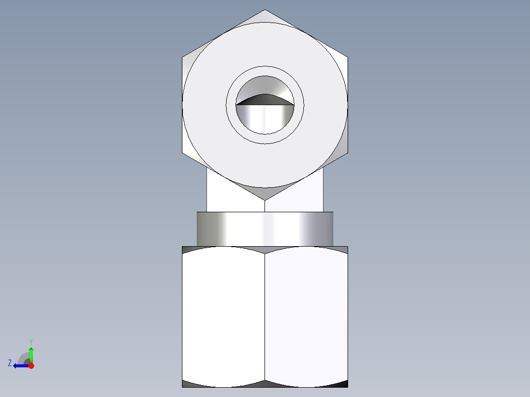 卡套式工业通用硬管接头EO_Union_elbow_W08L71右视图