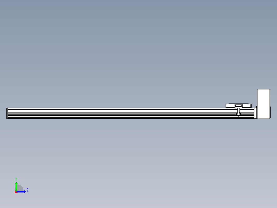 同步带全封闭直线模组TPA-HCB-105D-90-L1050-LU-C-P20-N3左视图