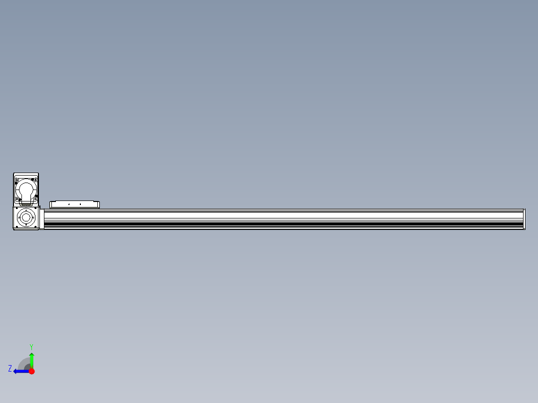 同步带全封闭直线模组TPA-HCB-105D-90-L1050-LU-C-P20-N3右视图