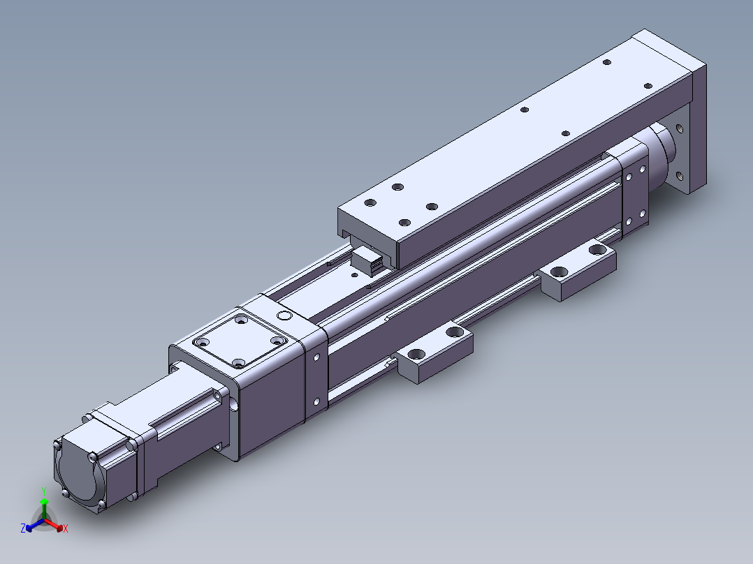 电动滑台模组SEH50L-BC正等轴测图