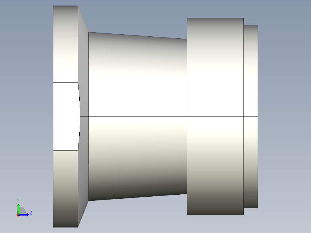 定位配件BJ735-3D多系列多零件图纸模型左视图