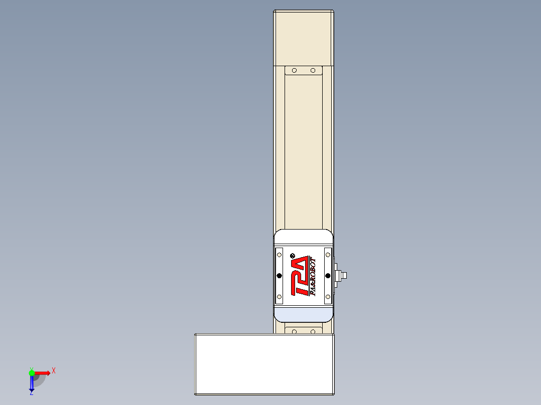 同步带全封闭直线模组TPA-HCB-65S-90-L150-ML-Y-P10-N3俯视图