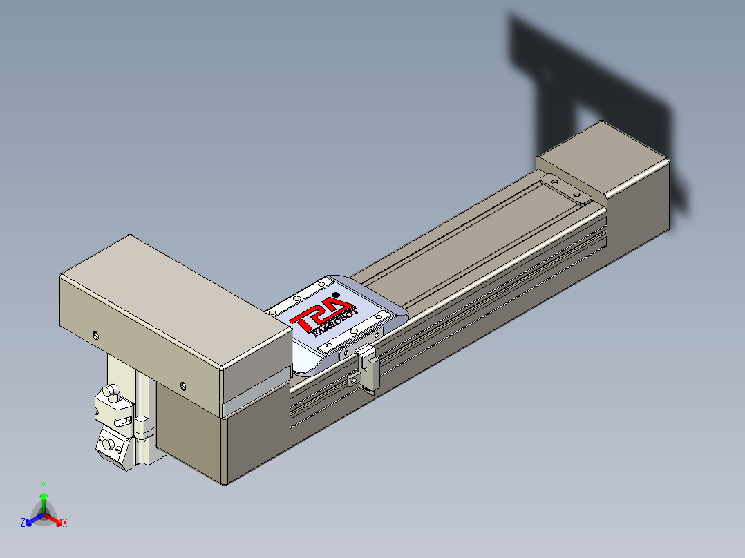 同步带全封闭直线模组TPA-HCB-65S-90-L150-ML-Y-P10-N3正等轴测图