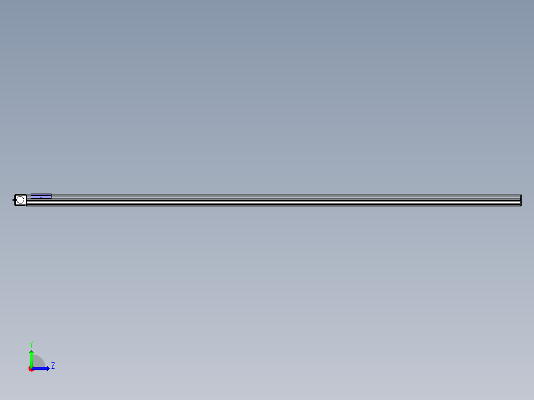 同步带滑台-半封闭B17-L100-S3600-R-P75-D3-N3左视图