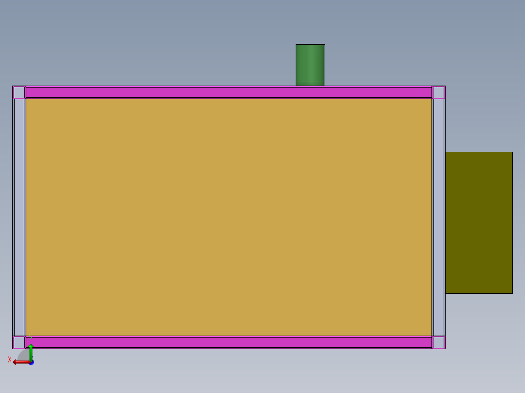 源文件 土豆扒皮机的设计【含三维SW】【全套11张CAD图纸】后视图