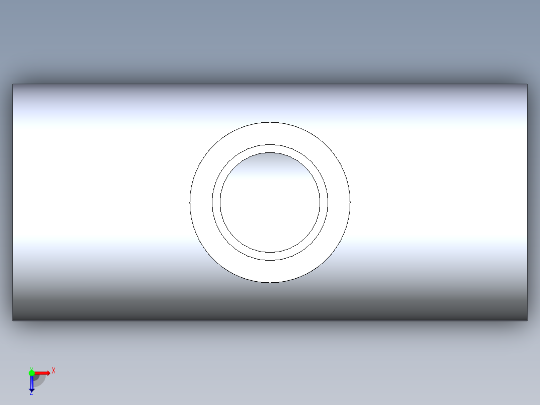 聚氯乙烯配件02-Sch80_ReducingTee_SxSxS_801-130_1in x 0.5in俯视图