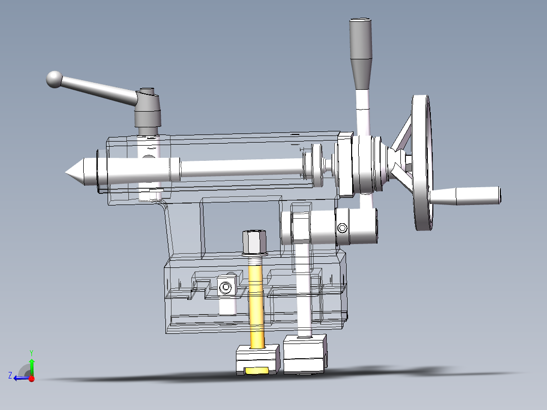 车床尾架结构设计及仿真