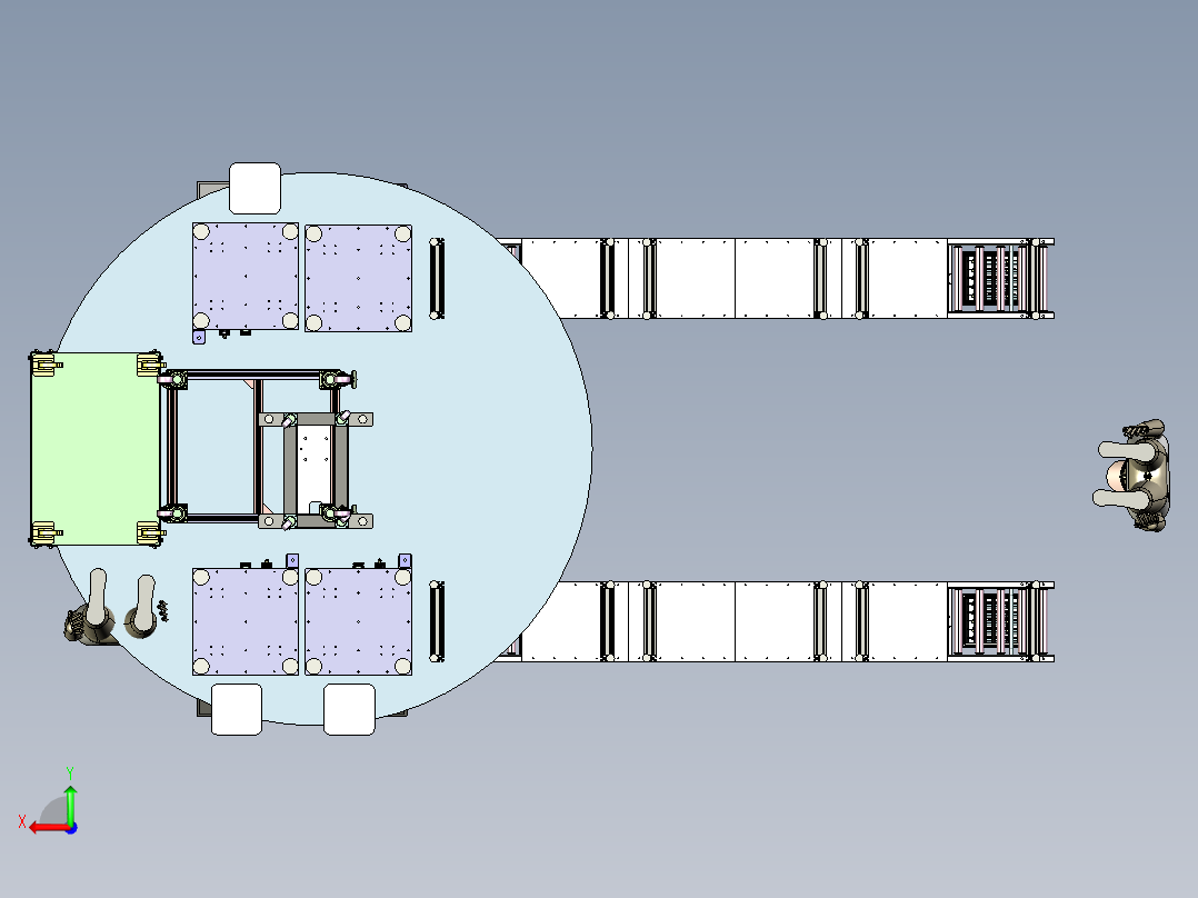 PCB自动清洗线step后视图