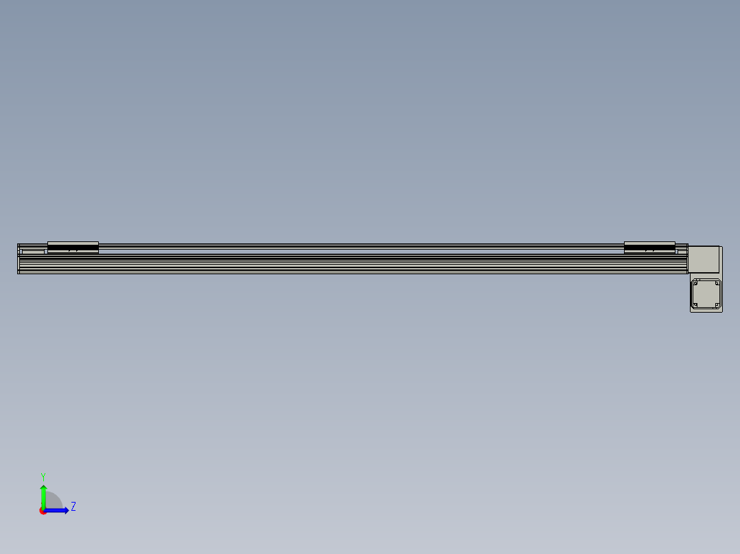直线模组LHB17-L40-S1700-RD设计图纸左视图