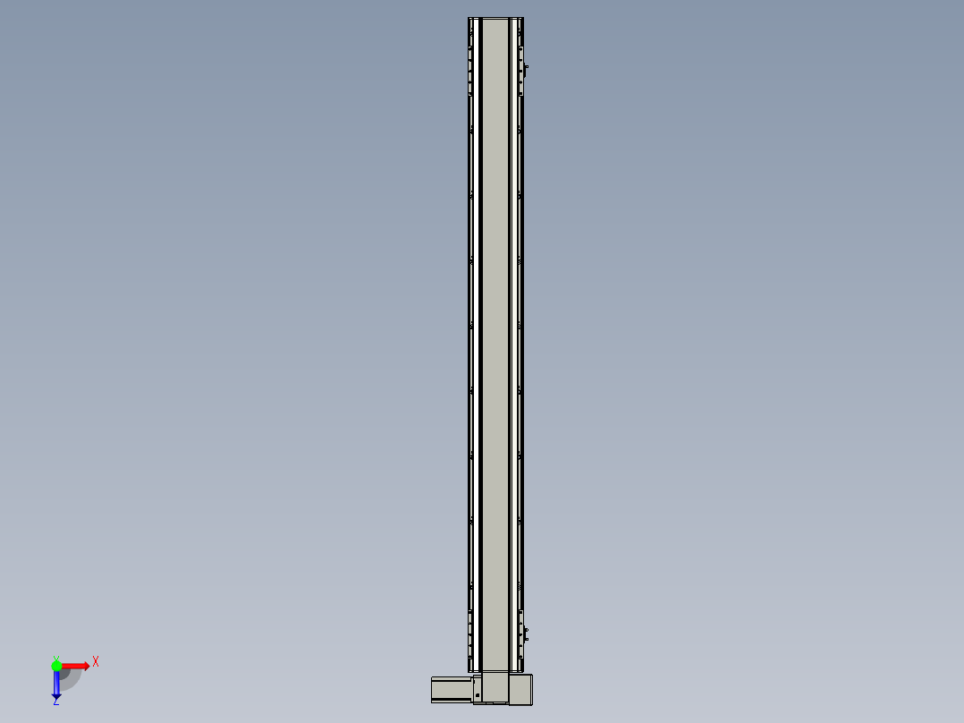 直线模组LHB17-L40-S1700-RD设计图纸俯视图
