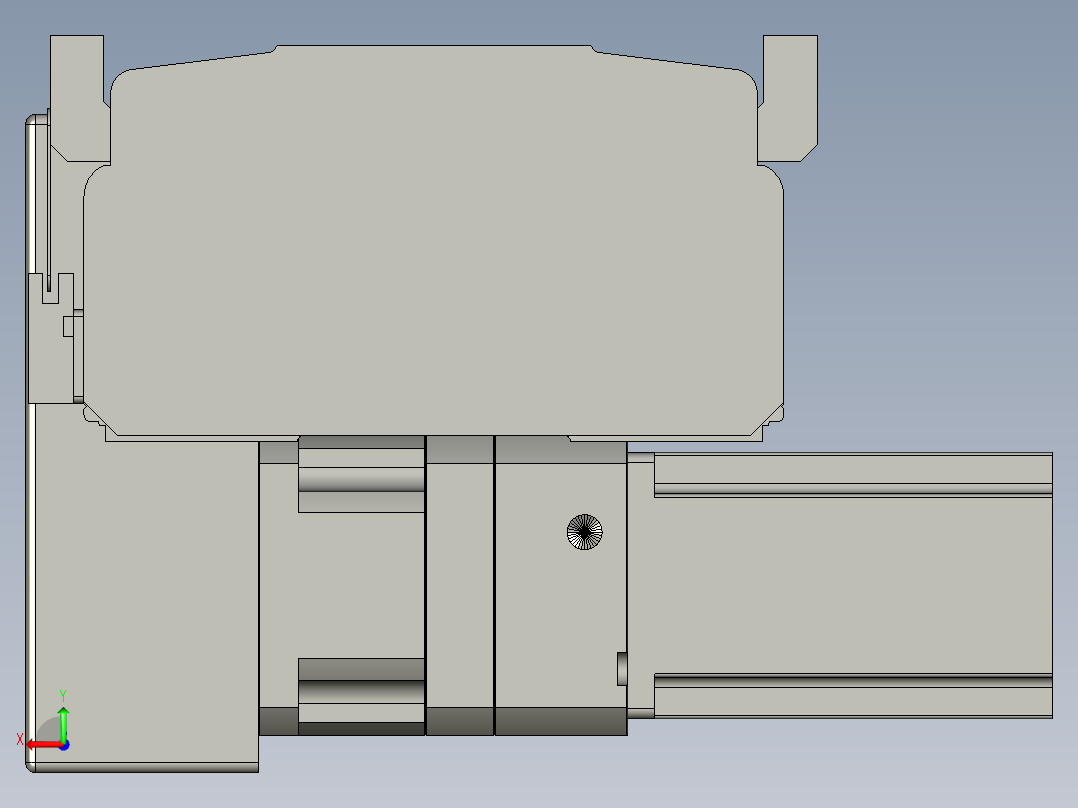 直线模组LHB21-L40-S550-RD设计图纸后视图