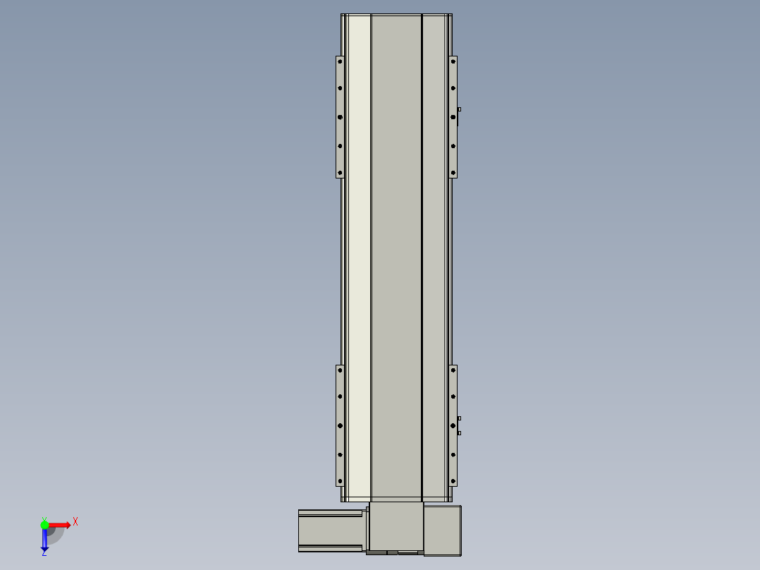直线模组LHB21-L40-S550-RD设计图纸俯视图