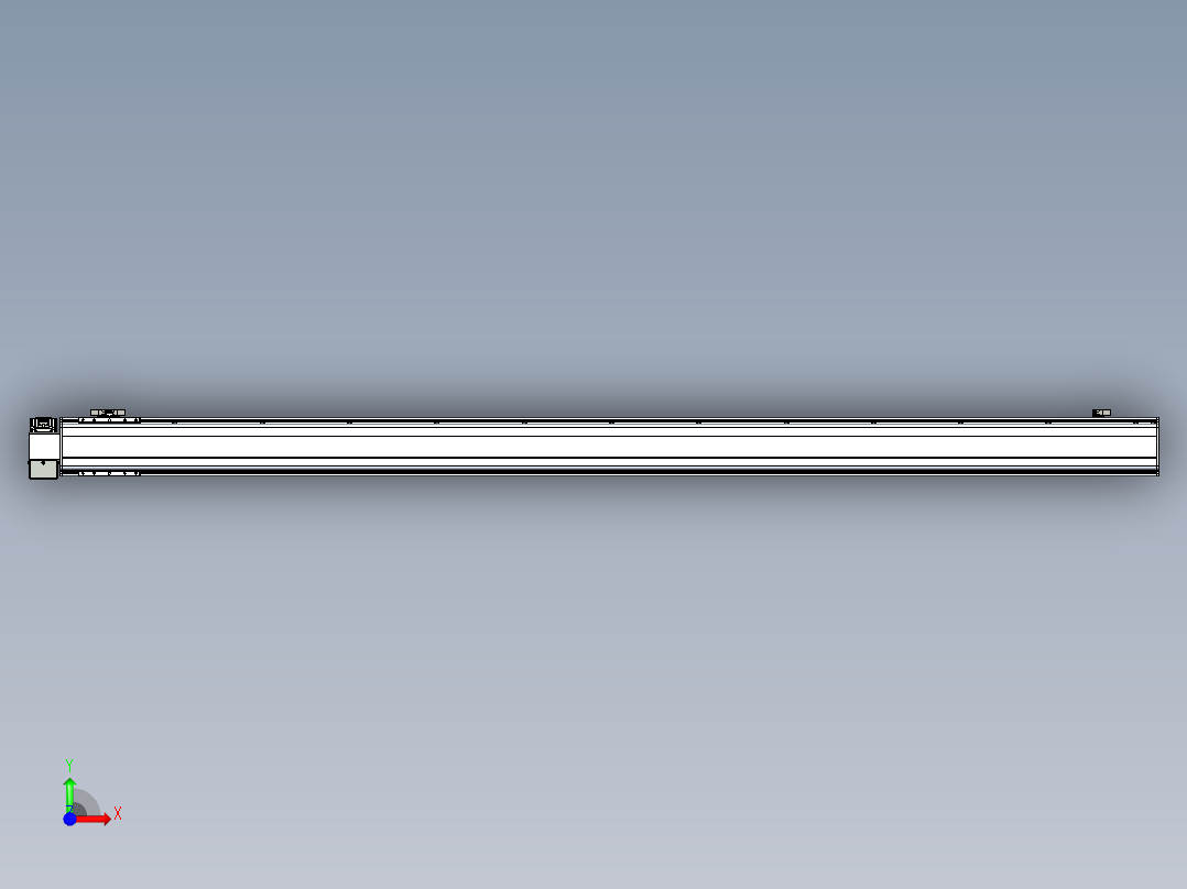 同步带滑台-半封闭B13H-L45-S2250-LD-P40-D3前视图