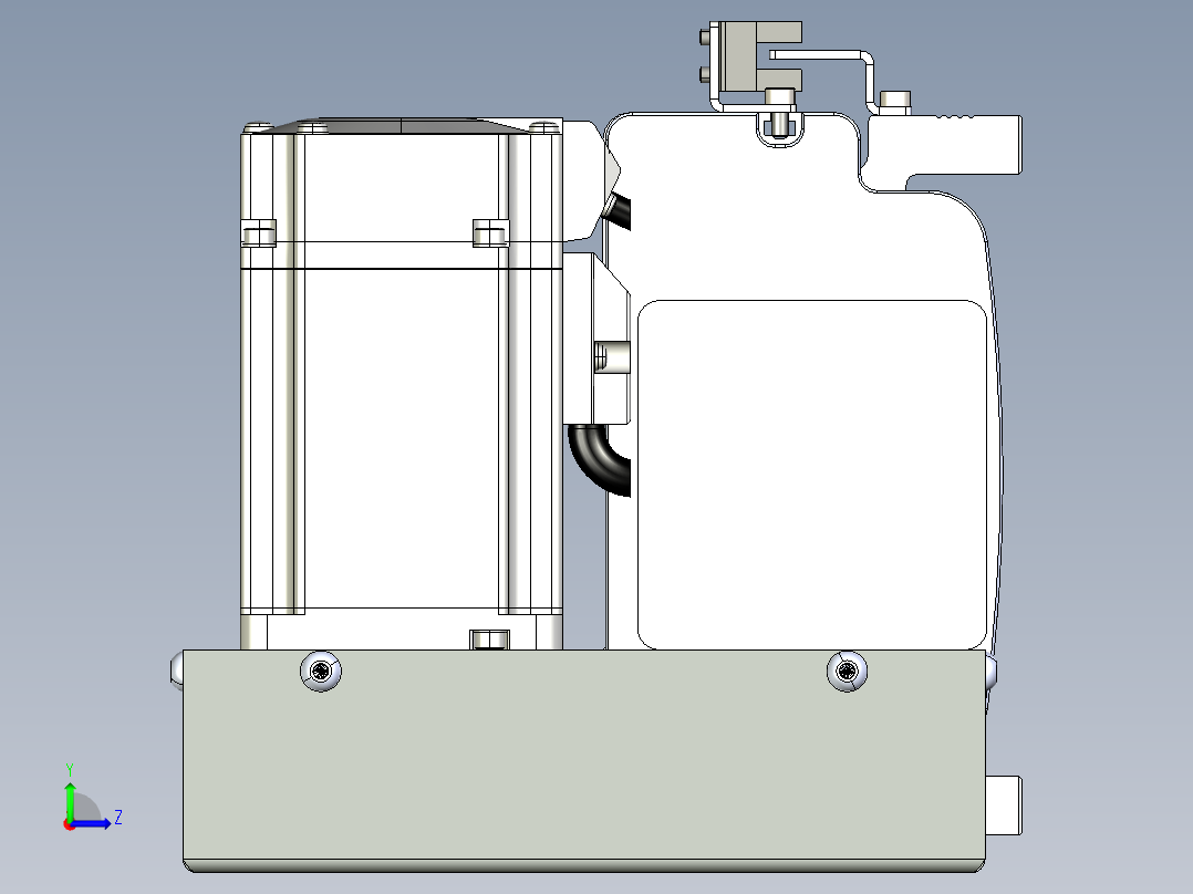 同步带滑台-半封闭B13H-L45-S2250-LD-P40-D3左视图