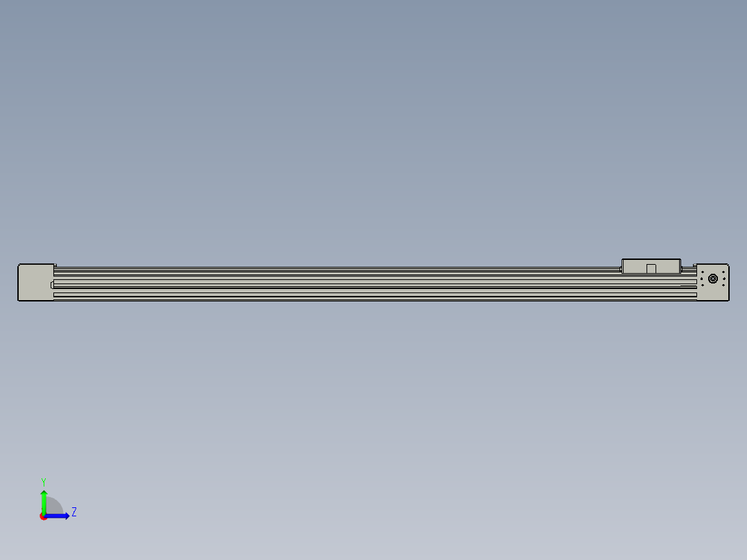威洛博直线电机模组EB4-L80-S850-光轴左视图