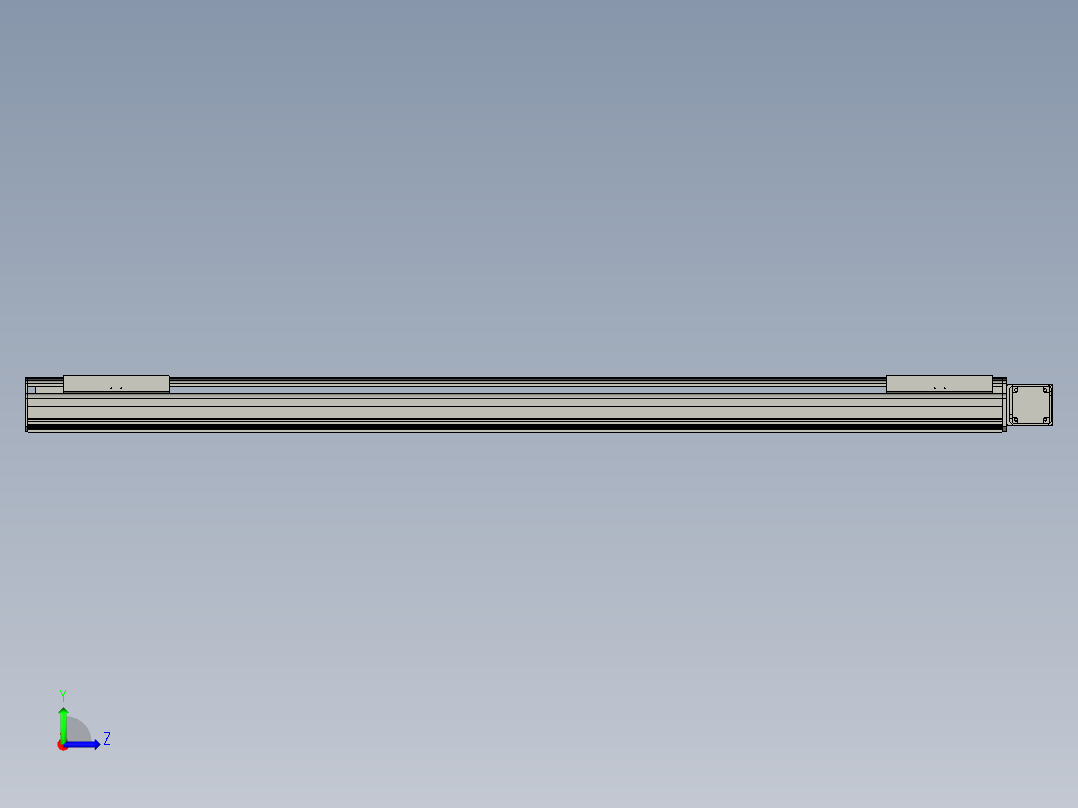 直线模组LHB21-L40-S1750-R(B)设计图纸左视图