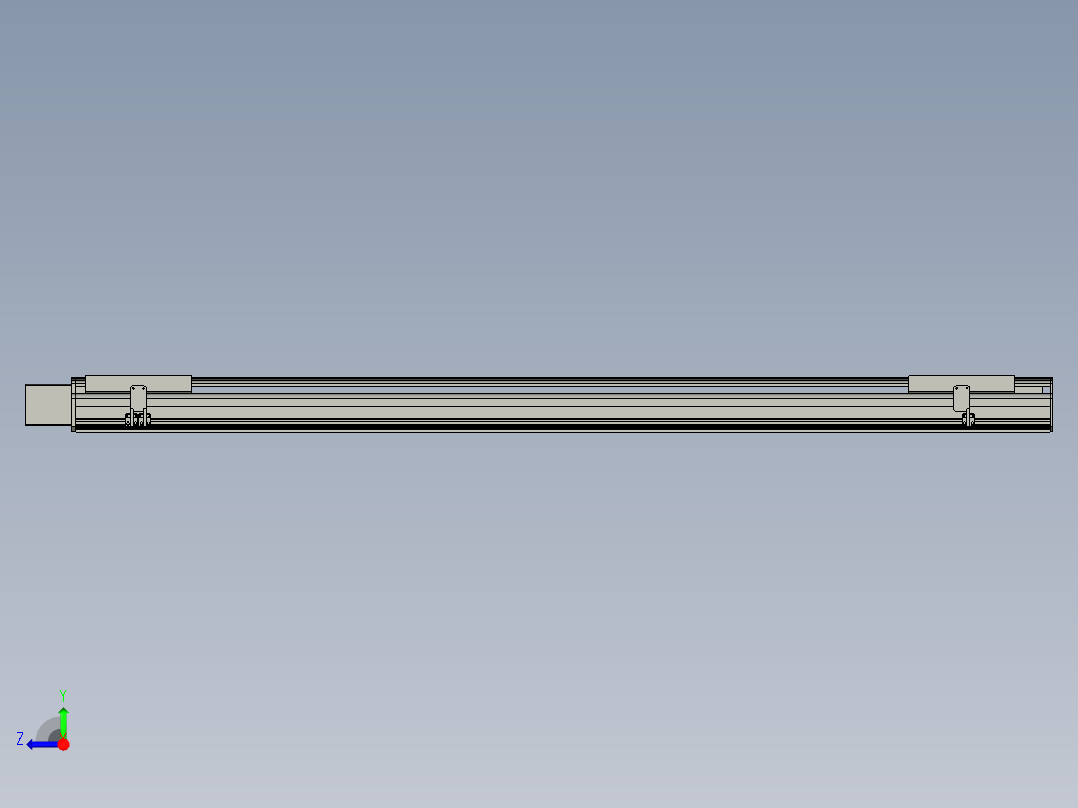 直线模组LHB21-L40-S1750-R(B)设计图纸右视图