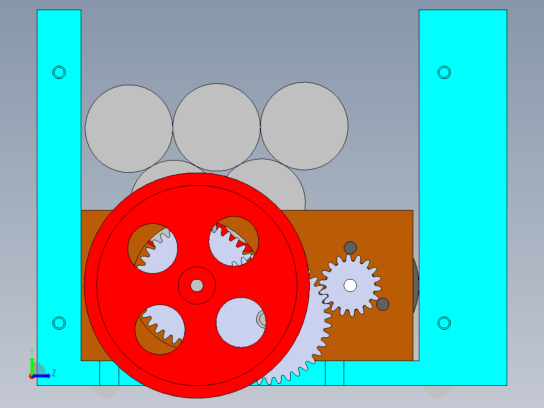 足球机器人（三维+课设+程序+二维+电路图）左视图