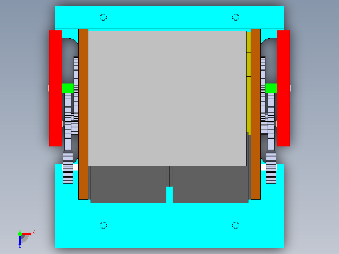 足球机器人（三维+课设+程序+二维+电路图）俯视图
