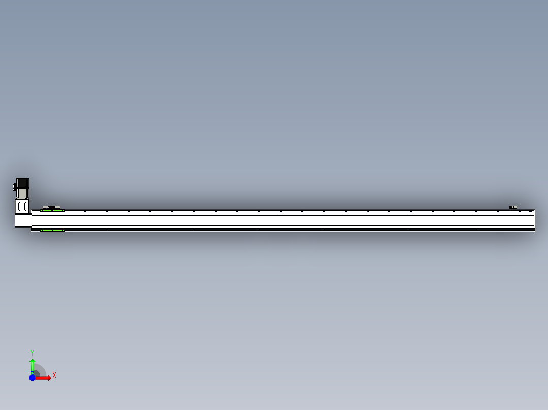 同步带滑台-半封闭B10-L90-S2100-R-P40-D3前视图