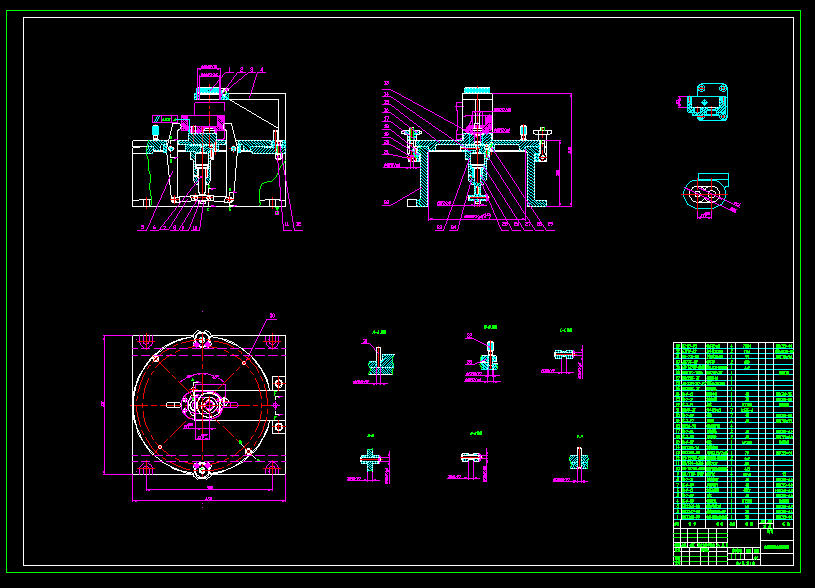 泵体镗48孔夹具图933681===120