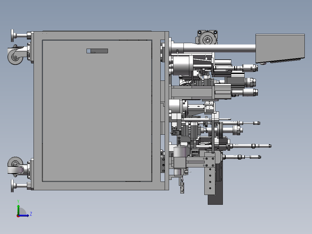 微型马达转子绝缘片组装机左视图
