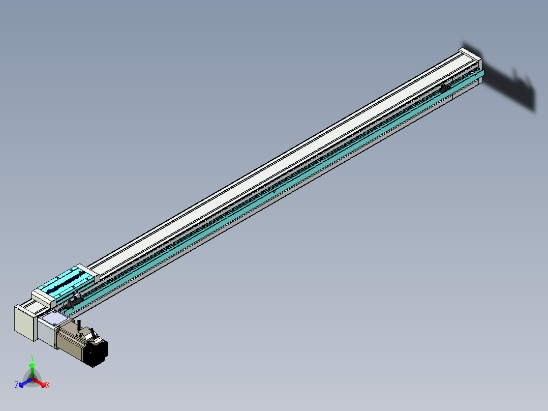 欧规系列-LB6A-L130-S1200-BL-ZP40-C3正等轴测图
