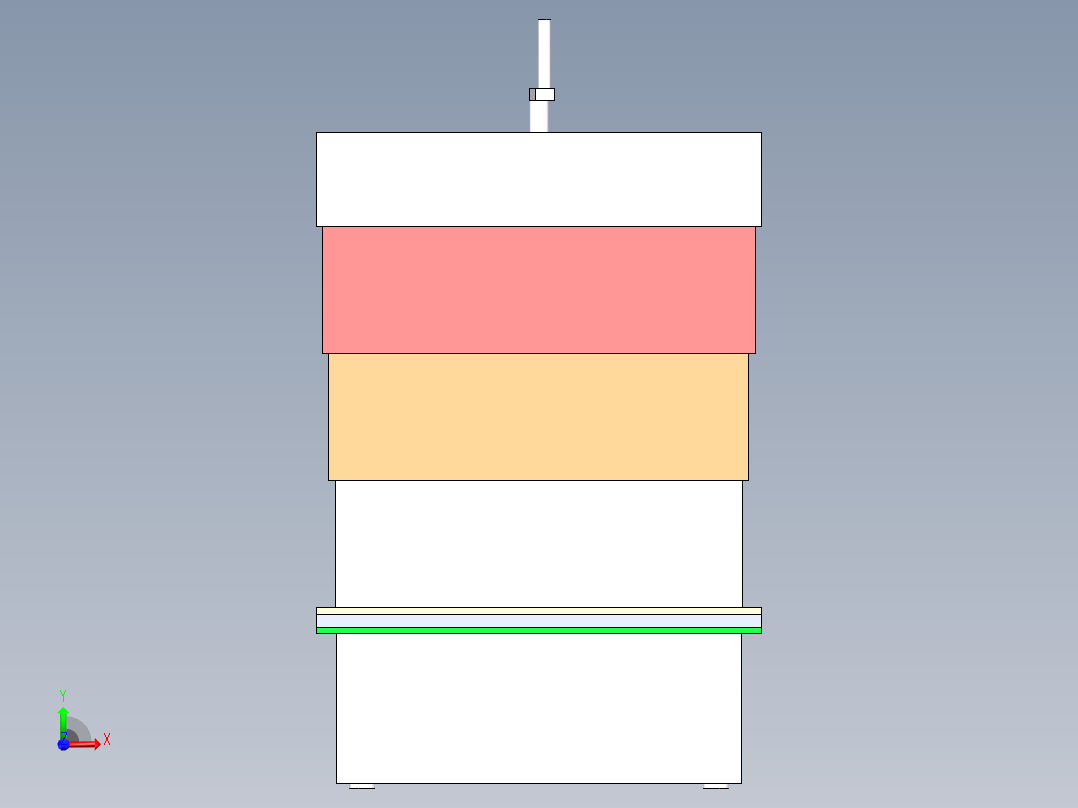 便携式衣物甩干机 图纸前视图