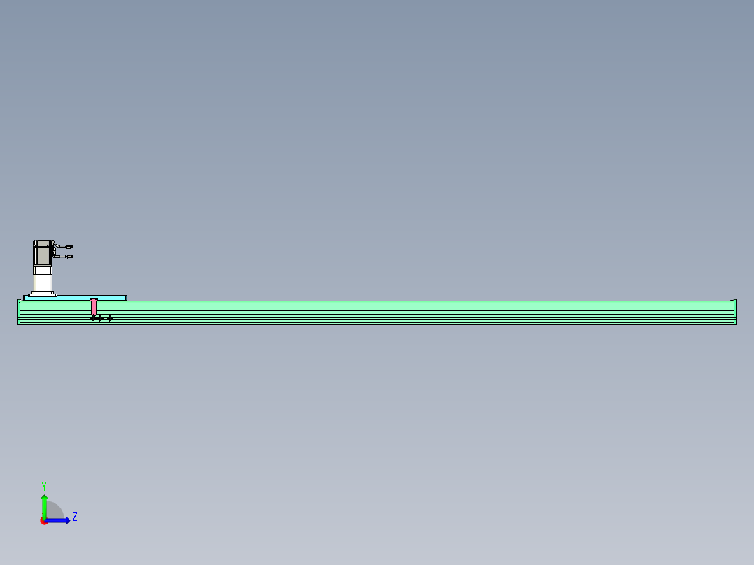 东锦齿条传动DH270G-L167-S2500-BU-减速机+750W左视图