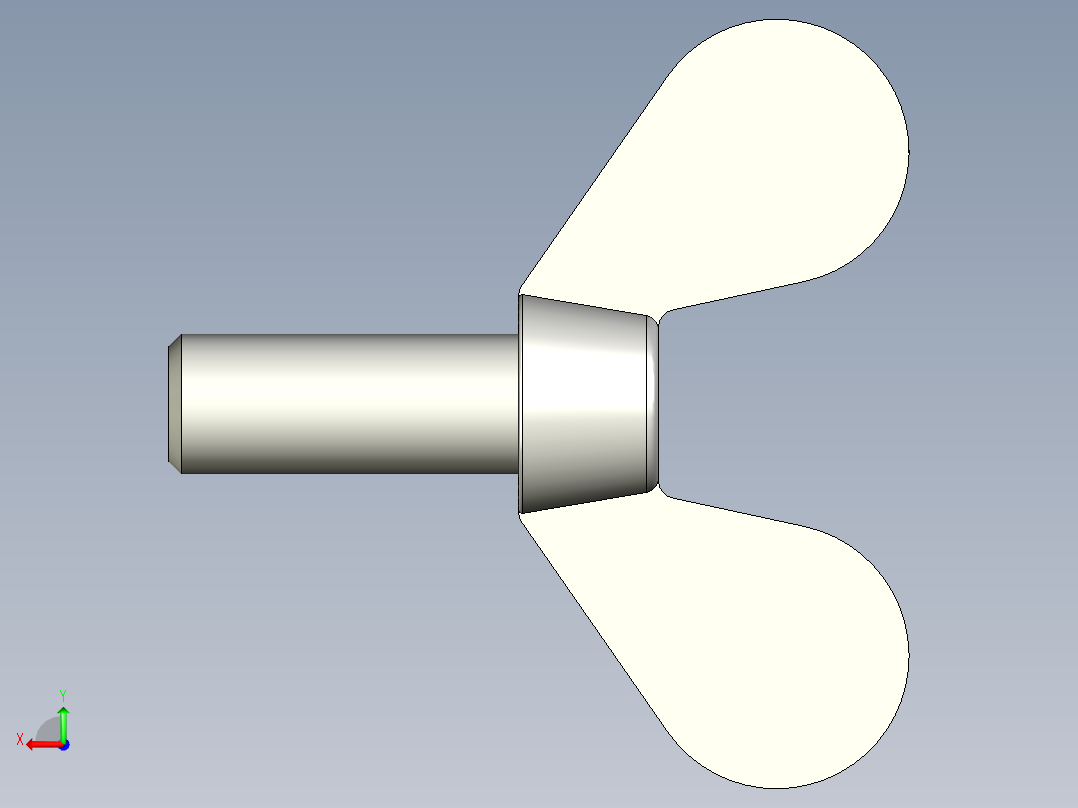 带耳螺钉-DIN_316_Wing_screws_12x1.75x30-24.7-19.5_65_4.9_33.5_12.stp后视图