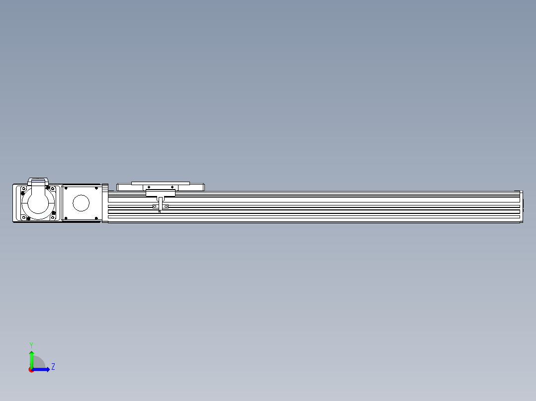同步带全封闭直线模组TPA-HCB-110D-90-L500-ML-Y-P40-N3左视图