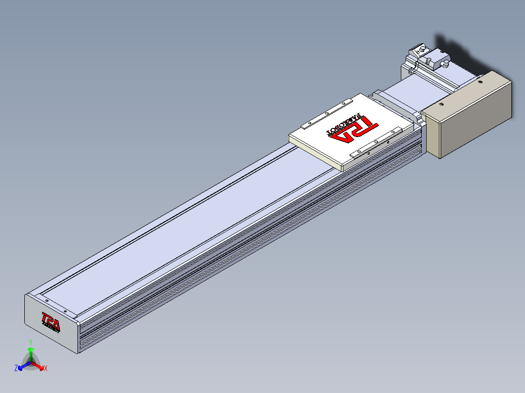 同步带全封闭直线模组TPA-HCB-110D-90-L500-ML-Y-P40-N3正等轴测图
