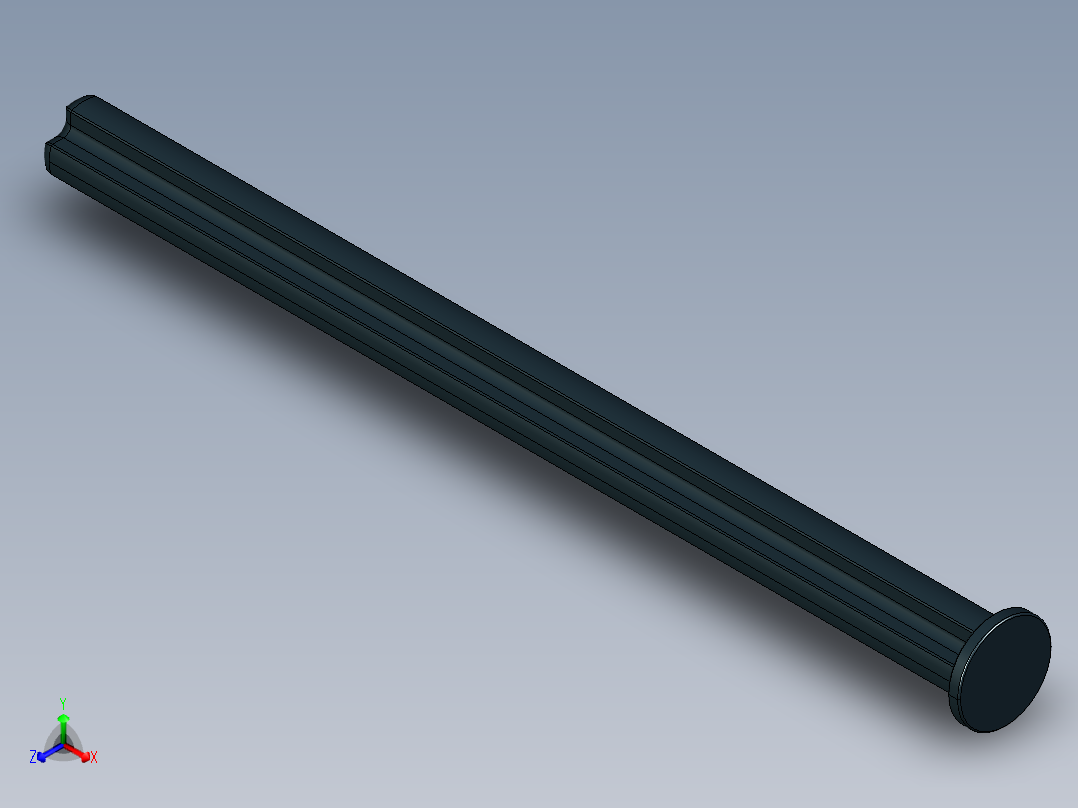 乐高机械组车桥-55013 Black Technic Axle 8 with Stop.STEP正等轴测图