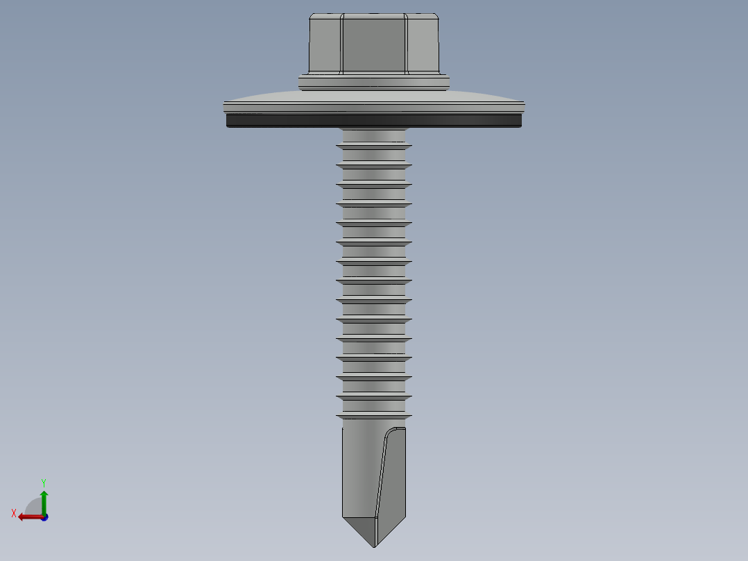 紧固件-Drill-Tip Screw-01后视图