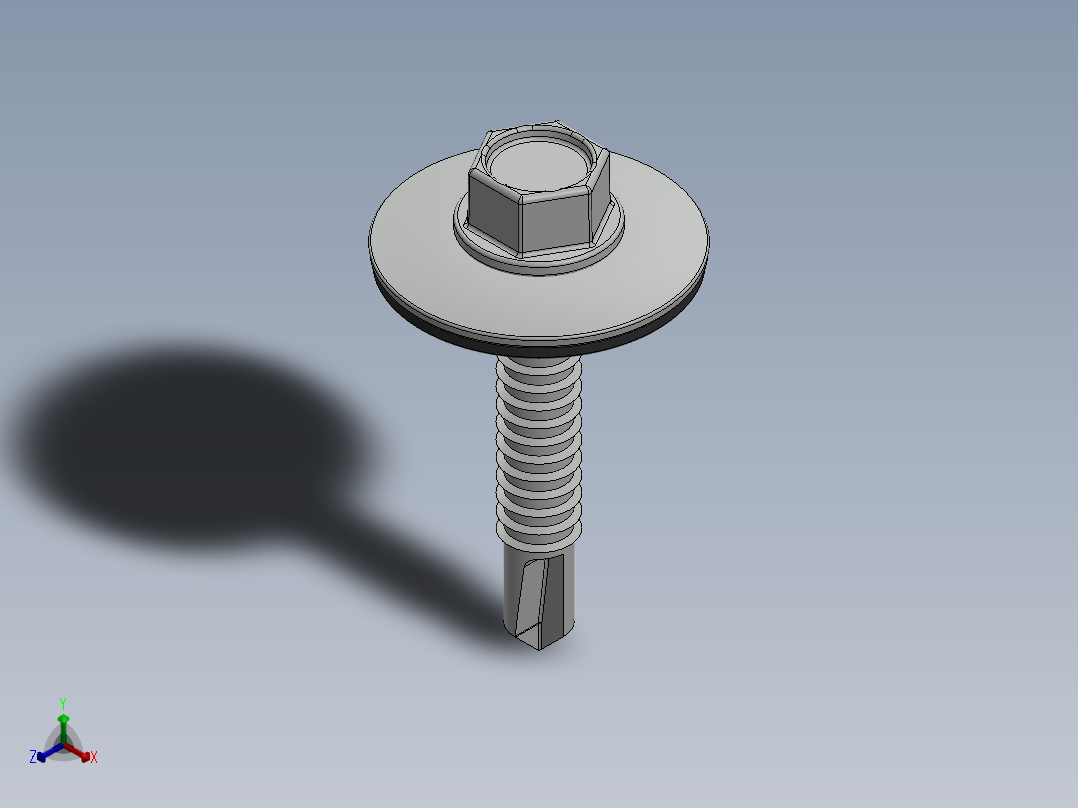 紧固件-Drill-Tip Screw-01正等轴测图