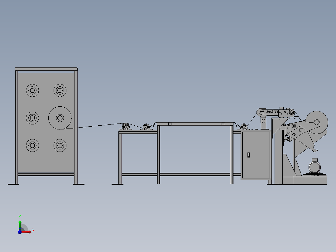 自动复卷机前视图