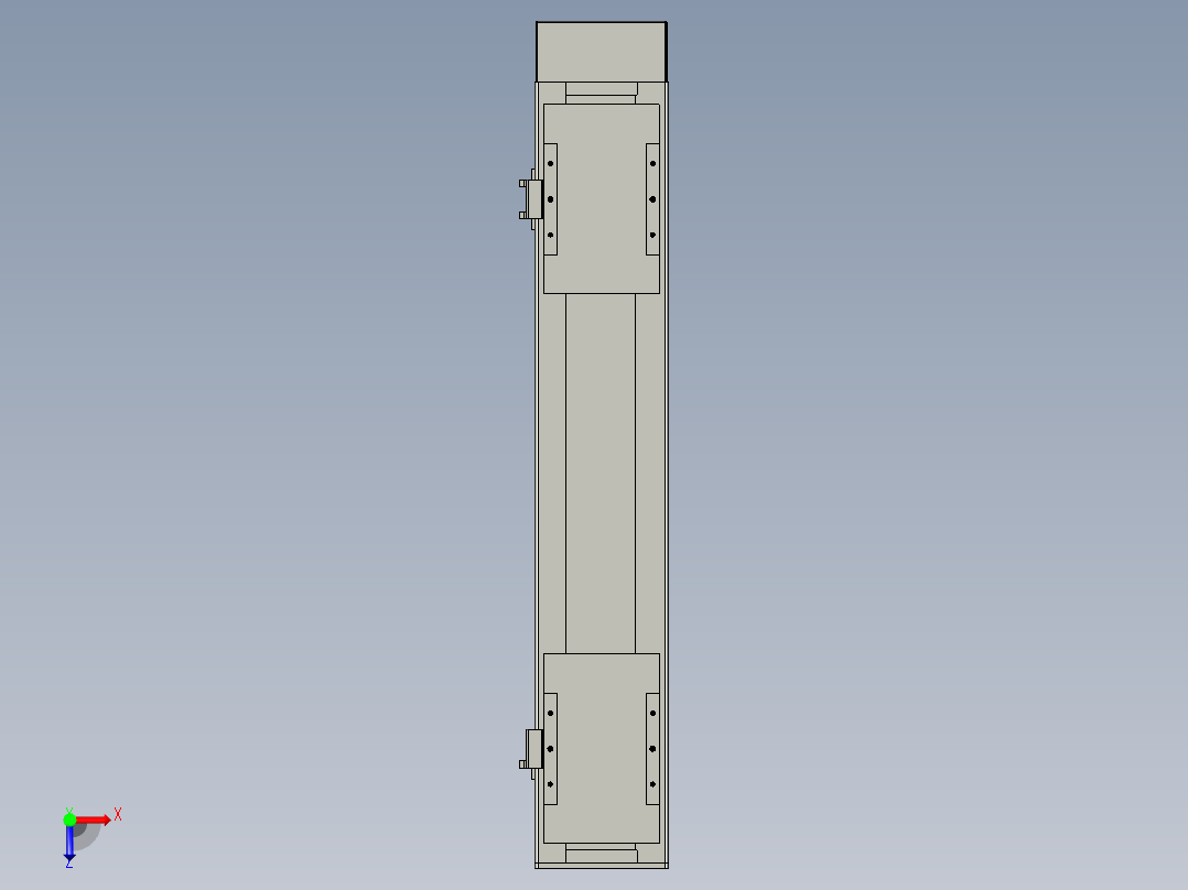 直线模组WG-LHC12-S450-D设计图纸俯视图